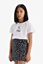 2-Piece Set Short Sleeve T-Shirt Patterned Elastic Waist Shorts Skirt Girls E1258A825Sm - 4