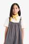 100% Cotton Strappy Poplin Jumpsuit for Girls E2277A825Sm - 5