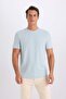 Slim Fit Crew Neck Crinkle Short Sleeve T-Shirt D7225Ax25Sp - 3