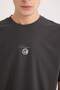 100% Cotton Boxy Fit Crew Neck Back Printed Short Sleeve T-Shirt E1485Ax25Sp - 6