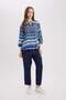 Regular Fit V-Neck Print Long Sleeve Shirt E5947Ax25Sp - 5