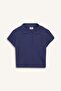 Slim Fit Narrow Cut Polo Collar Basic Plain Ribbed Camisole Short Sleeve T-Shirt Girl Child Z7794A625Sm - 7