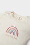 Crew Neck Rainbow Printed Long Sleeve Snap Closure Bodysuit Baby Girl Newborn E6319A525Sp - 2