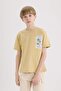 Crew Neck Embroidered Short Sleeve T-Shirt for Boys E3743A825Sm - 4