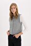 Regular Fit Crew Neck Buttoned Knitwear Vest E6887Ax25Sp - 3