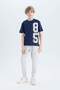 2-Piece Set Printed Short-Sleeved T-Shirt with Elastic Waist Sweatpants for Boys E2823A825Sp