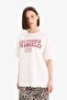 Oversize Wide Fit Crew Neck Printed Short Sleeve T-Shirt D9608Ax25Sm - 5
