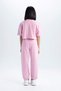 2Li Takım Printed Short Sleeve T-Shirt Elastic Waist Sweatpants Girls Z8983A625Sm - 7
