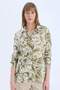 سترة مطبوعة بأكمام طويلة وياقة قميص واسعة الحجم E4347ax