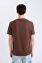 100% Cotton Regular Fit Crew Neck Printed Short Sleeve T-Shirt D5559Ax25Sp - 5