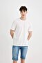 Skinny Fit Jean Bermuda Shorts A4803Ax24Sm - 3