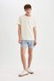 Regular Fit Summer Linen Bermuda Shorts A2667Ax24Sm