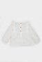 Crew Neck Floral Embroidered Flared Poplin Long Sleeve Shirt Baby Girl E2833A525Sp - 4