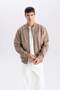 Slim Fit Suede Bomber Coat Jacket Slim Fit College Collar Zip-Up Double Pocket Seasonal Lightweight - 5