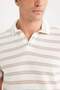 Regular Fit Polo Neck Striped Short Sleeve Knitwear Look T-Shirt D7941Ax25Sp - 4
