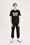 100% Cotton Crew Neck Printed Short Sleeve T-Shirt for Boys D9264A825Sm - 2
