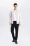 Slim Fit Suede Bomber Coat Jacket Slim Fit College Collar Zip-Up Double Pocket Seasonal Lightweight - 2