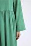 Regular Fit Crew Neck Seersucker Textured Long Sleeve Maxi Dress E6597Ax25Sp - 7