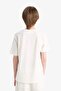 100% Cotton Crew Neck Printed Short Sleeve T-Shirt for Boys E0963A825Sm - 6