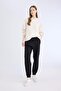 Burgundy Jogger Sweatpants with Pockets, Elastic Waist, Lace-Up, Narrow Leg, Long Size E5976Ax25Sp - 3