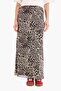 A-Line Leopard Print High Waist Combed Cotton Lining Tulle Maxi Skirt D7077Ax25Sp - 5