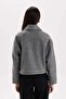 Waterproof Regular Fit Polo Neck Zipper Pocket Short Cashmere Jacket C0935Ax25Sp - 7