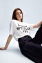 Oversize Wide Fit Crew Neck Printed Casual Short Sleeve T-Shirt E5059Ax25Sp