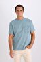 Regular Fit Crew Neck Short Sleeve Heavy Fabric T-Shirt D8923Ax25Sp