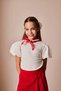 Girls' Crew Neck Ribbed Camisole Short Sleeve T-Shirt E0822A825Sm
