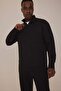Standard Fit Mock Neck Zippered Scuba Diver Fabric Athlete Sweatshirt D7305Ax25Sp - 2