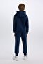 Boy's 2-Piece Set Hooded Printed Sweatshirt Elastic Waist Sweatpants B0409A824Cw - 6