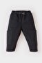 Unisex Cargo Fit Elastic Waist Straight Leg Gabardine Trousers E2883A525Sp