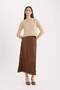 A-Line High Waist Satin Midi Skirt E3348Ax24Wn - 2