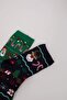 Boxed New Year's Themed 2-Piece Cotton Long Socks for Boys E2766A8Ns - 5