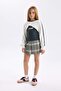 Checkered Pleated Skirt for Girls D7860A825Sp - 4