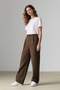 Carrot Fit Pensli Trousers High Waist Pockets Short Leg E0234Ax24Au - 2