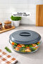 Gray Color Round Glass Jar Lid, Leak-Proof and Durable Plastic Material Food Storage Cover 29 cm - 3