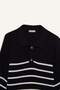 Relax Fit Polo Neck Half Button Striped Knitwear Sweater C4918Ax24Wn - 8