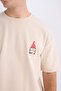 Boxy Fit Crew Neck Printed Short Sleeve T-Shirt D4156Ax24Wn - 5