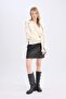 A-Line High Waist Faux Leather Mini Skirt D3016Ax24Wn - 3