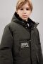 Waterproof Hooded Zippered and Snap Fastened Pocketed Parka for Boys C8902A824Wn - 3