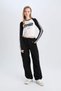 Fitted Corded Fabric Ribbed Knit Long Sleeve T-Shirt D9856Ax24Wn - 2