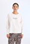 Pajama Set Regular Fit Long Sleeve Printed Top Leopard Print Long Bottom E2352Ax24Wn - 4