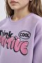 Relax Fit Crew Neck Printed Soft Fleece Inside Sweatshirt for Girls D1552A824Wn - 5