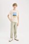 100% Cotton Loose Fit Standard Leg Seersucker Textured Trousers for Boys D7794A825Sp - 2