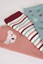 Non-Slip Sole 3-Piece Cotton Long Socks for Baby Girl D2506A5Ns - 2