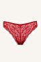 New Year's Themed Red Lace Brazilian Slip Panties - B4839Ax24Wn