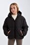 Water Repellent Waterproof Hooded Inflatable Coat with Zipper Pockets for Girls D6928A825Sp - 4