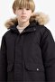 Water Repellent Parka Coat Detachable Faux Fur Collar Hooded Plush Lining Boys C8783A824Wn - 5
