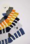 Non-Slip Sole 7-Piece Cotton Long Socks for Baby Boy D2686A5Ns - 2